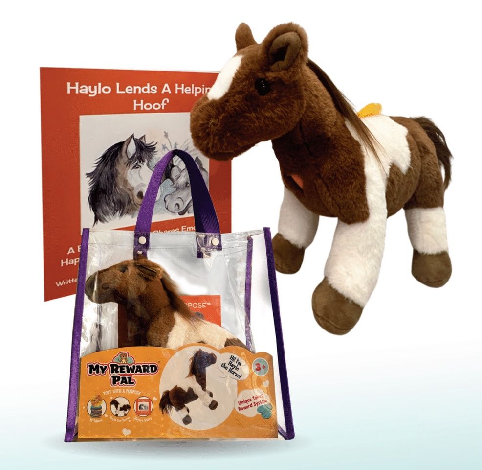 Stuffed horse &amp; storybook gift sets for kids/emotional skill