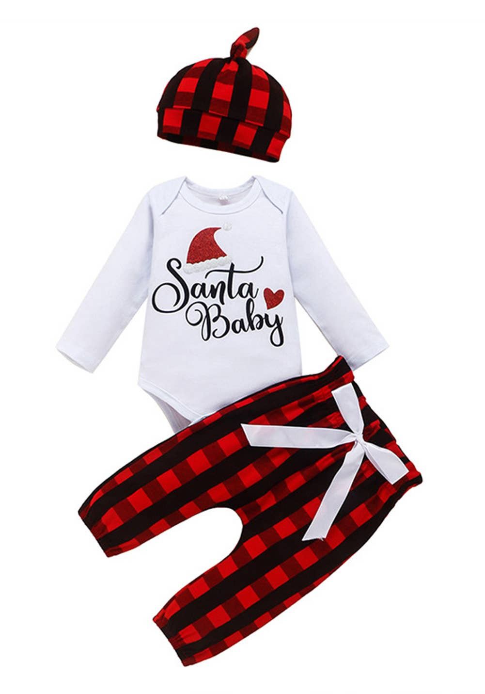 Santa Baby Cotton 3pcs Outfit