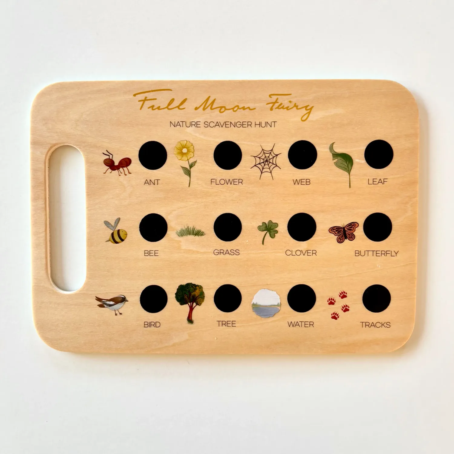 Wooden Nature Scavenger Hunt Board Sale Was 11.00 Free Chalk Pencil with Purchase