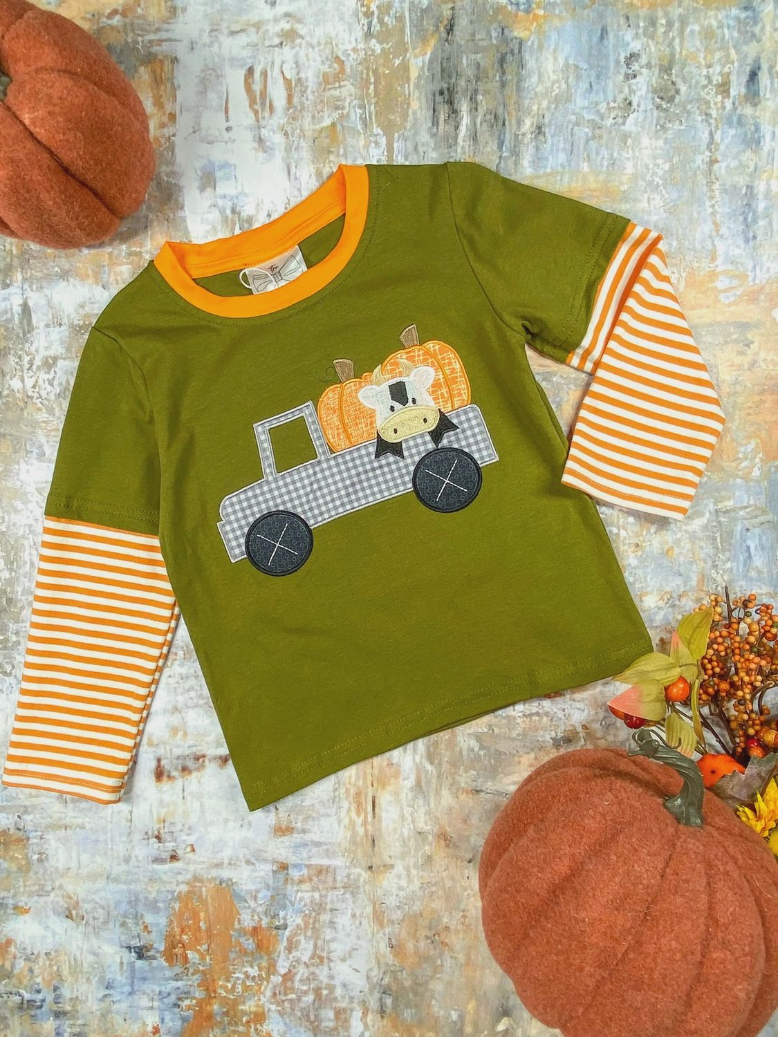 Haulin' Pumpkins Boy's Long Sleeve