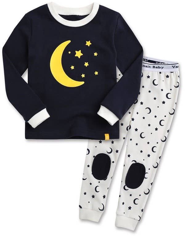 Good Night Black Long Sleeve PJ's