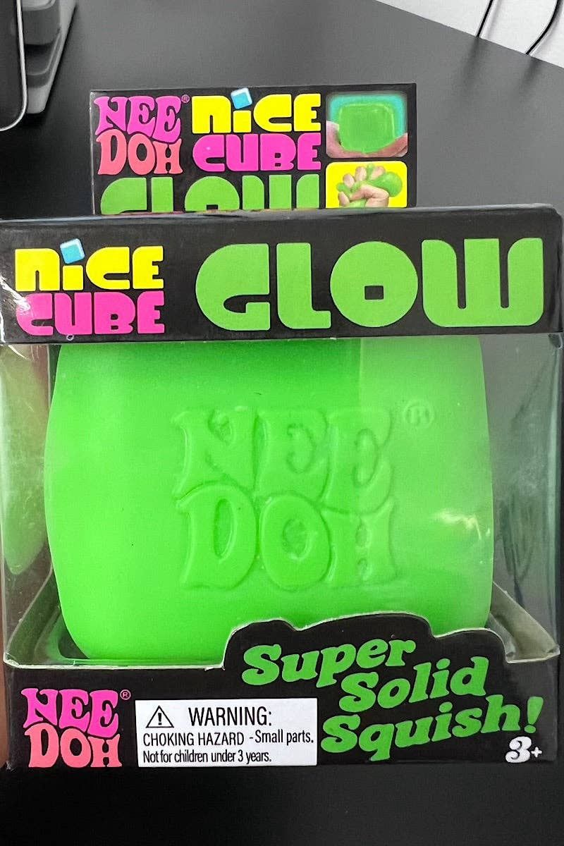 Green Glow in the dark cube! Squishy stress toy. ACG62720 S