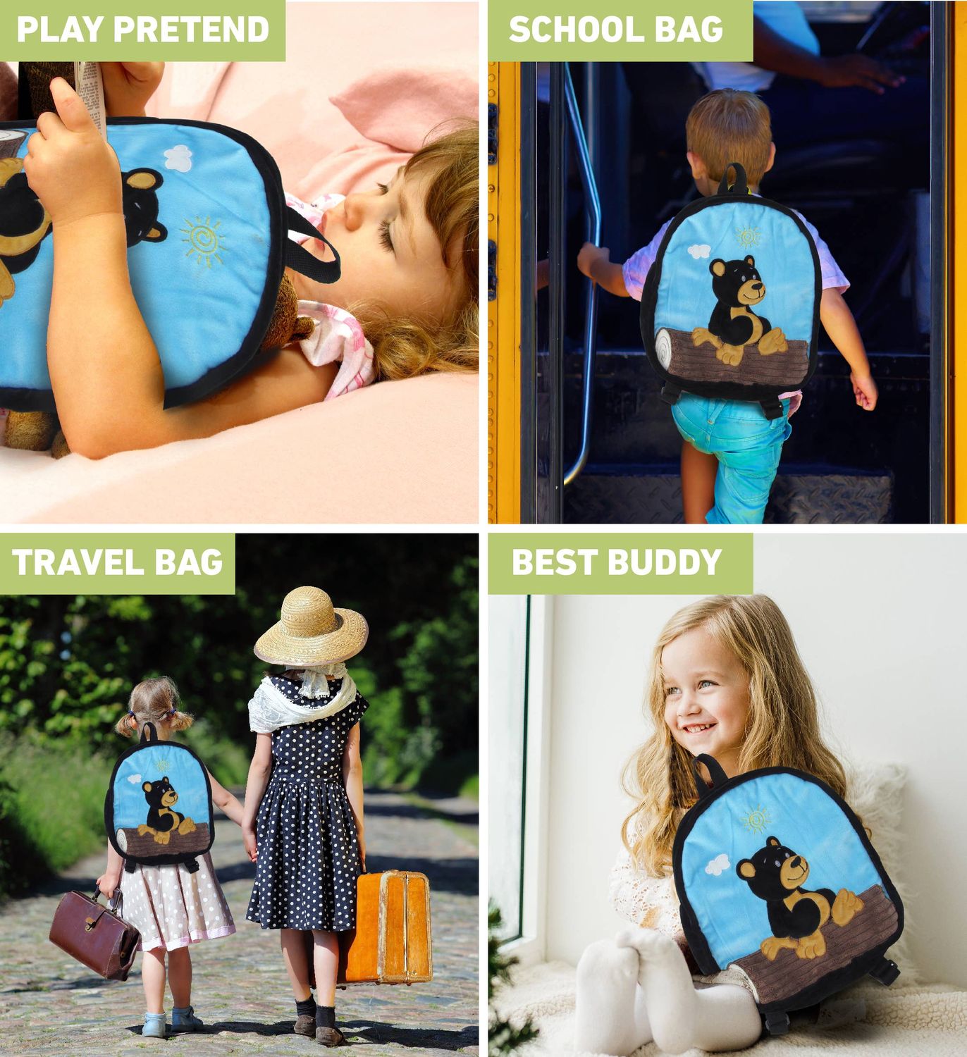 11' Backpack - Black Bear