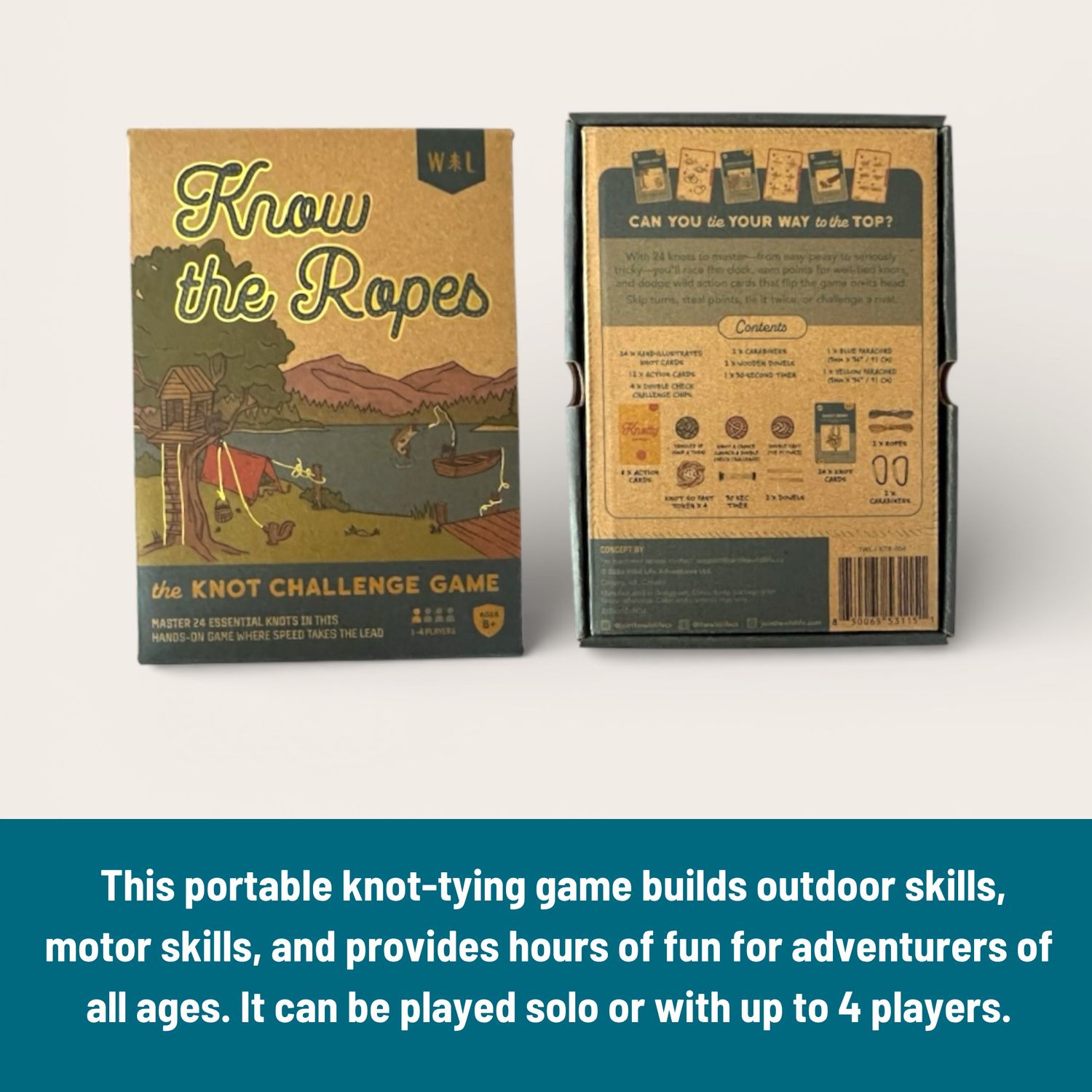 Kids Knot Tying Game Outdoor Skills Activity Kit