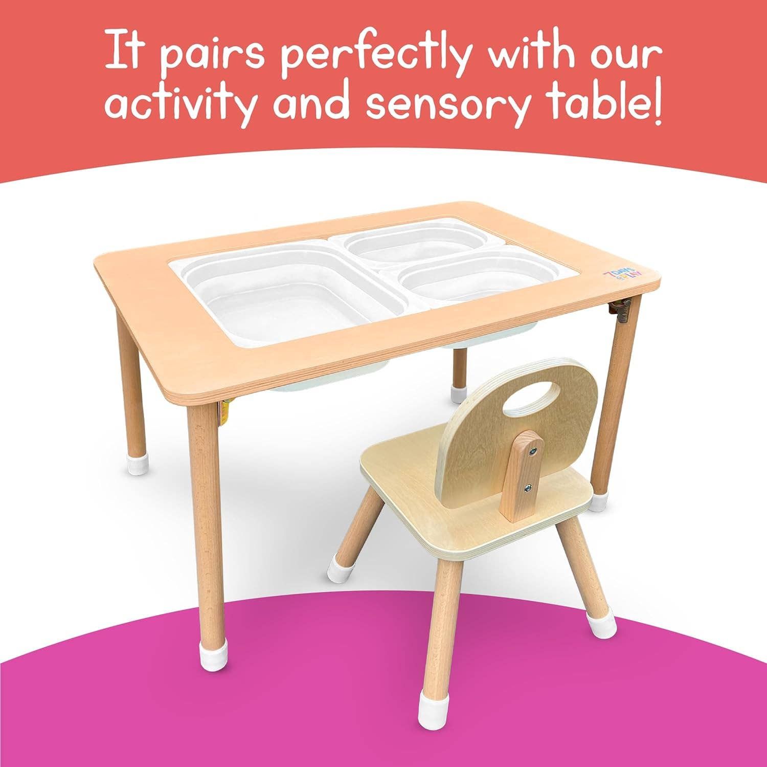 Wooden Kids Chairs Set of 2 for Toddlers, Preschool &amp; Classroom | 7 Days of Play