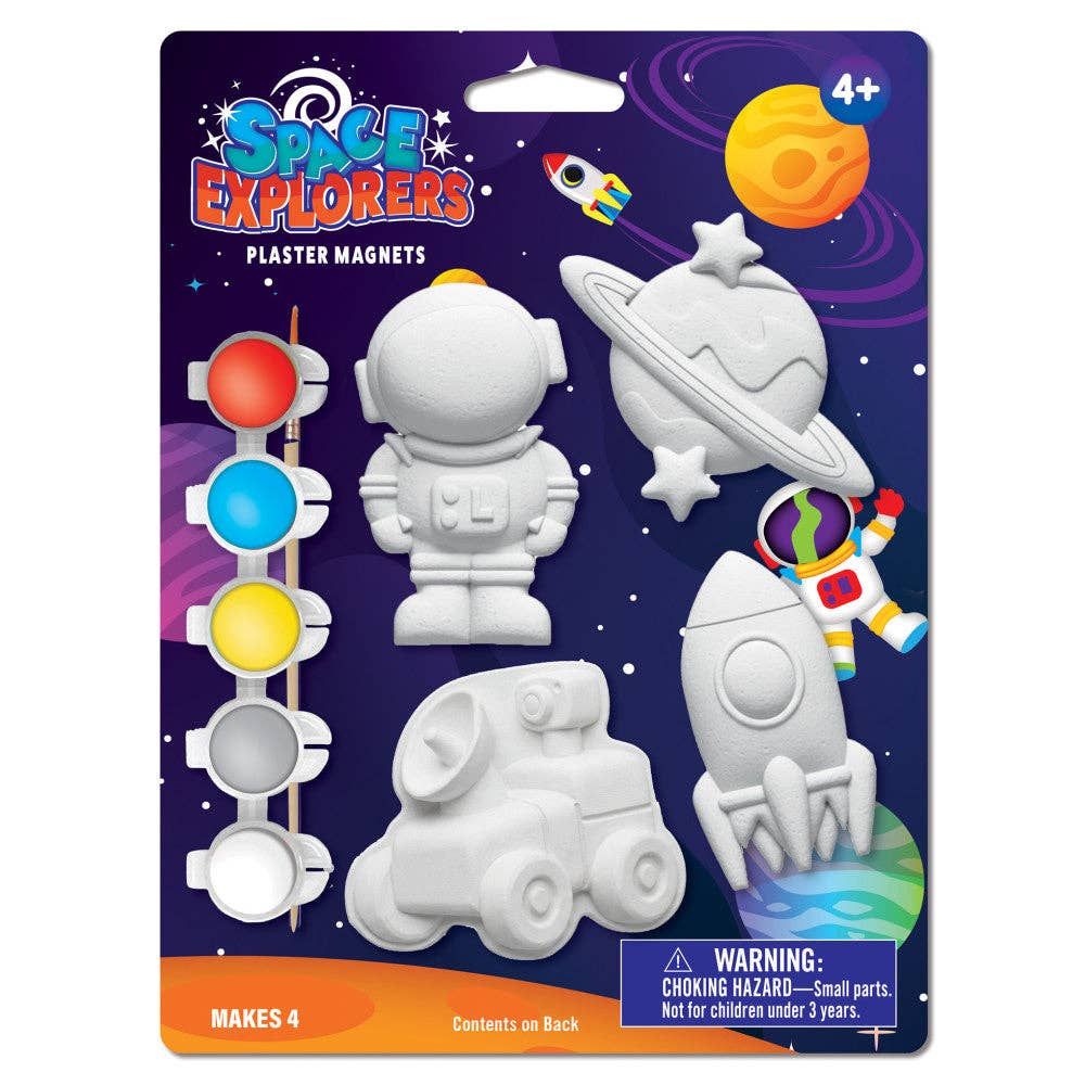 Space Explorers - 6-Pack Plaster Magnets Paint Kit