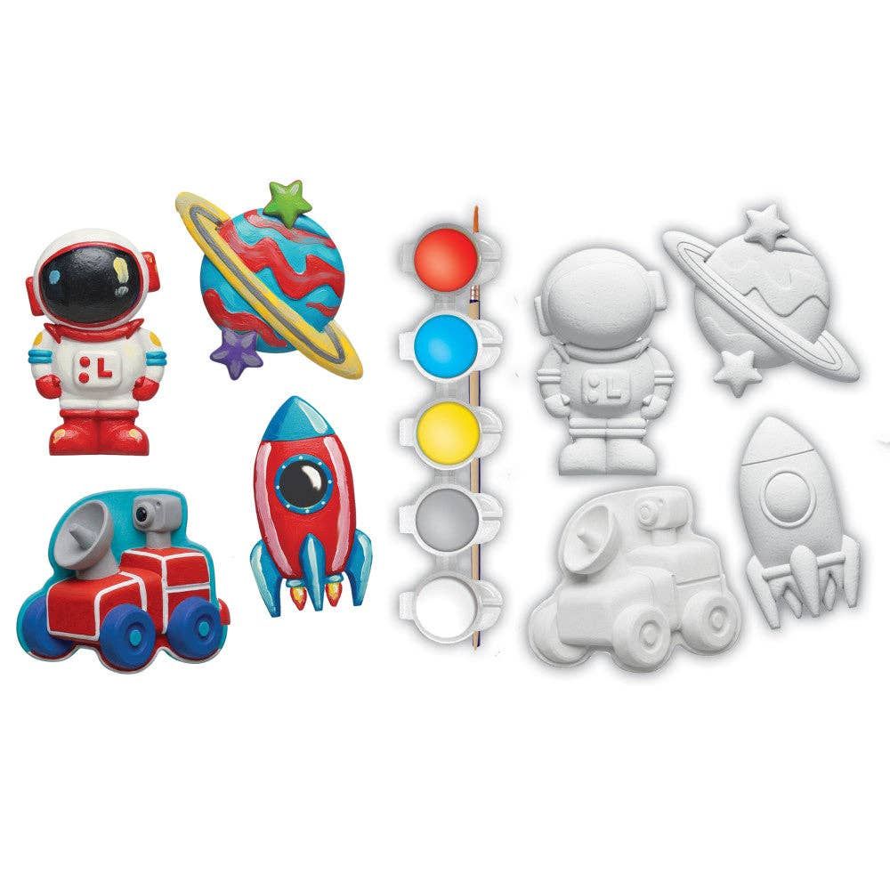 Space Explorers - 6-Pack Plaster Magnets Paint Kit