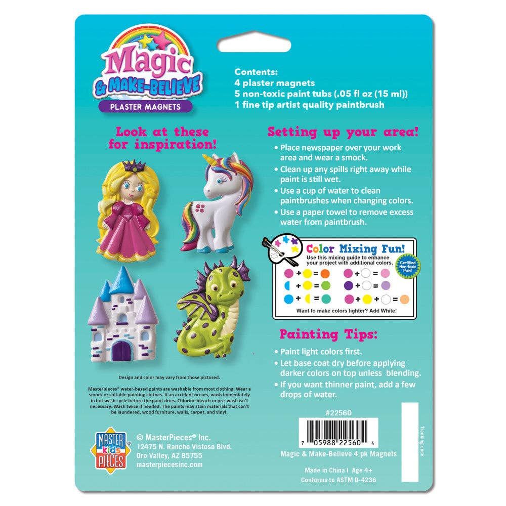 Magic &amp; Make Believe - 6-Pack Plaster Magnets Paint Kit