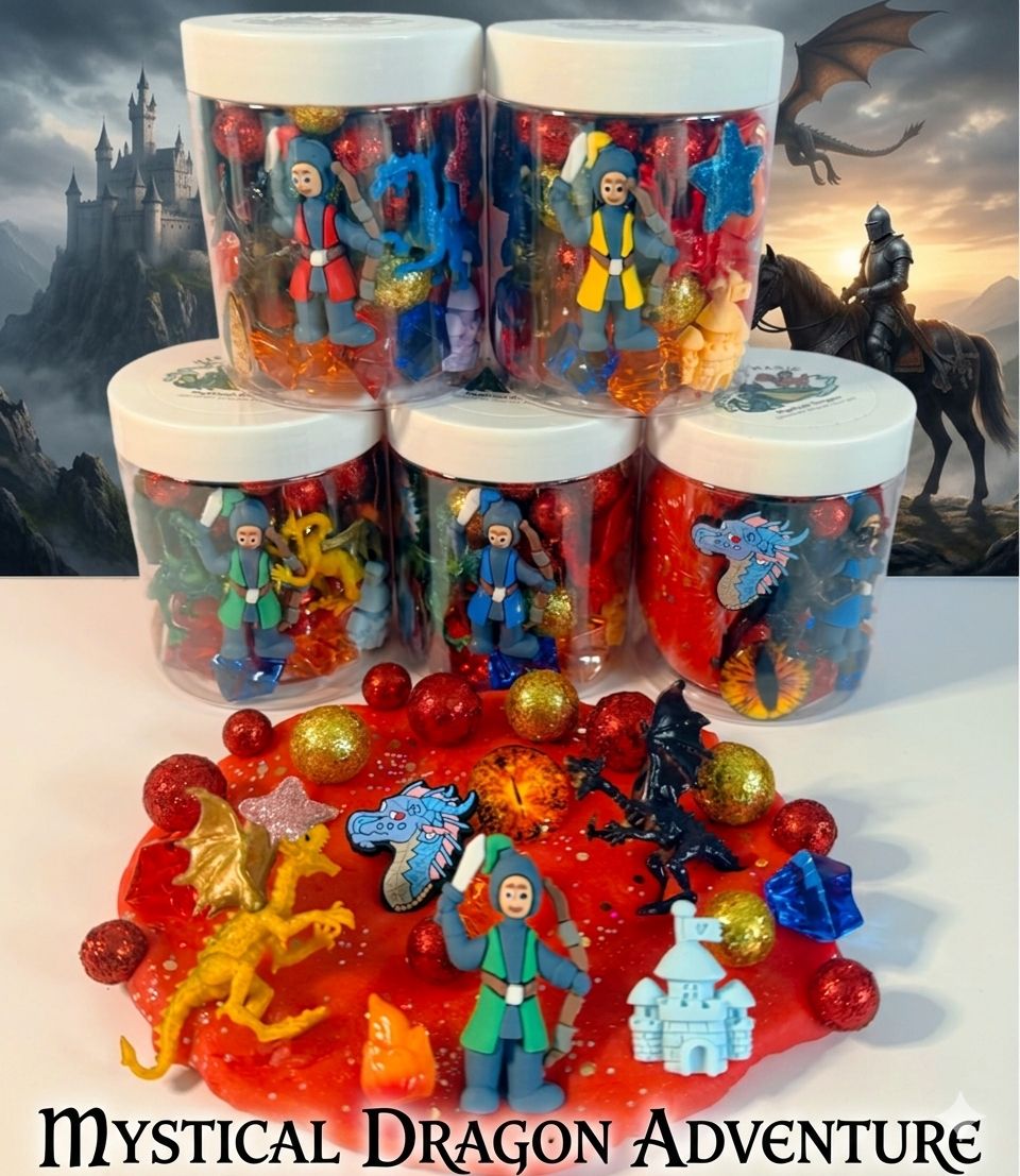 "Knights &amp; Dragons" 8 oz. Dough Jar