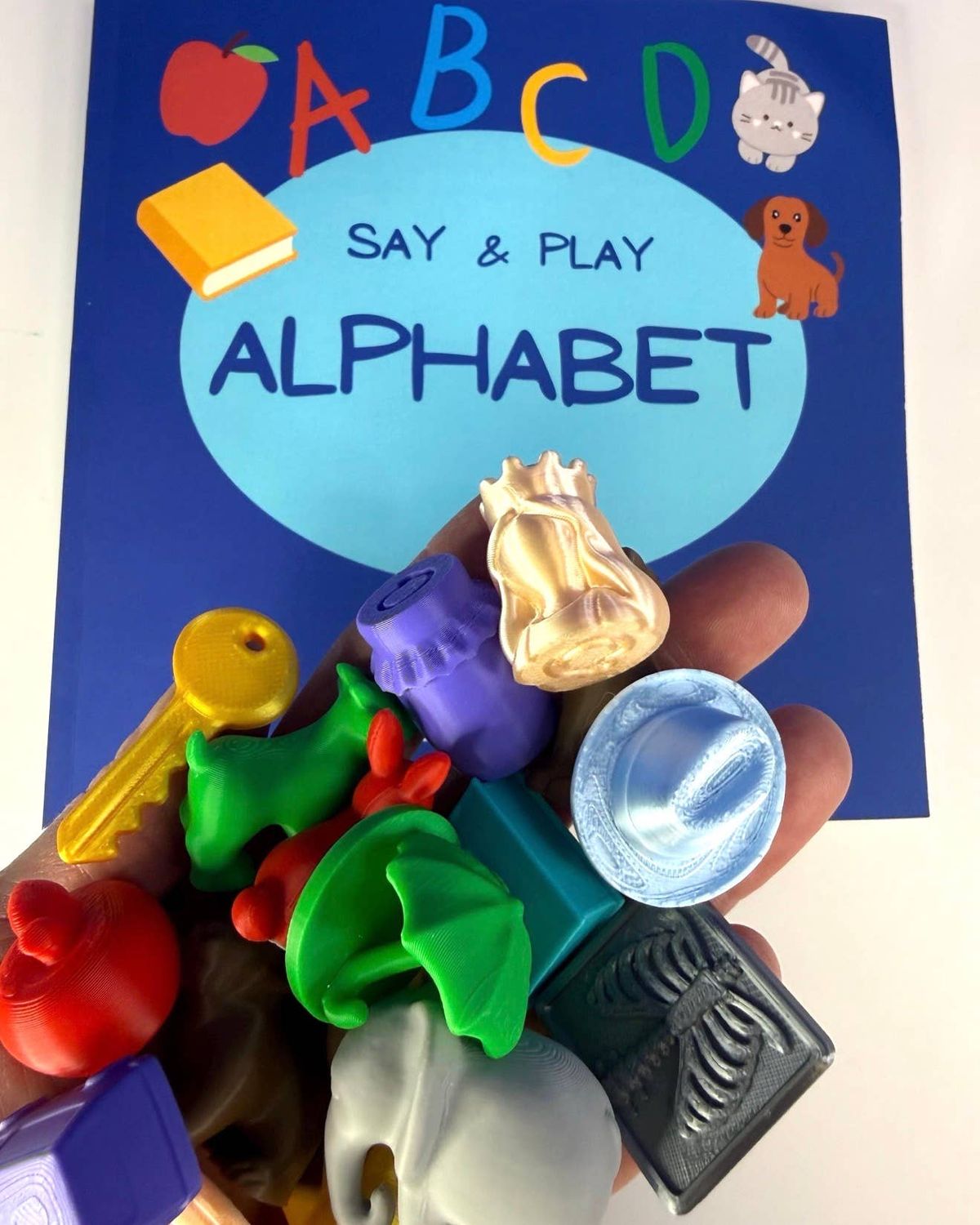 Alphabet Book with 26 Mini Objects | Talkets™ Alphabet Set 