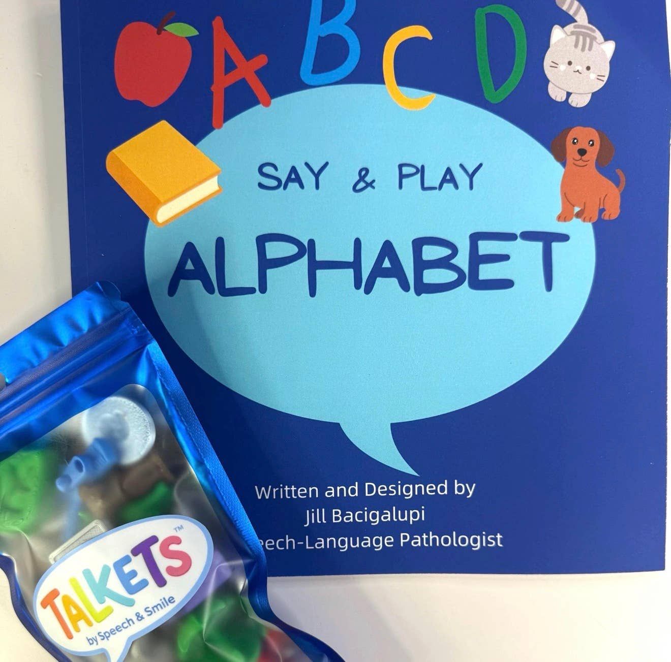 Alphabet Book with 26 Mini Objects | Talkets™ Alphabet Set 
