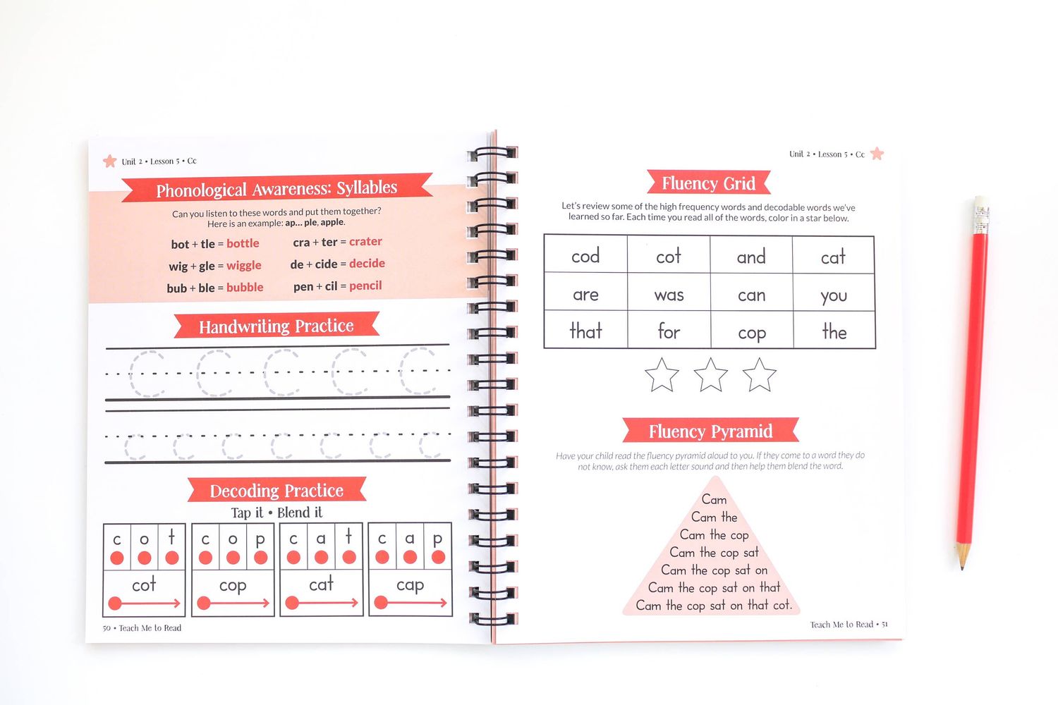 Teach Me to Read: A Parent Guided Student Workbook for Kids