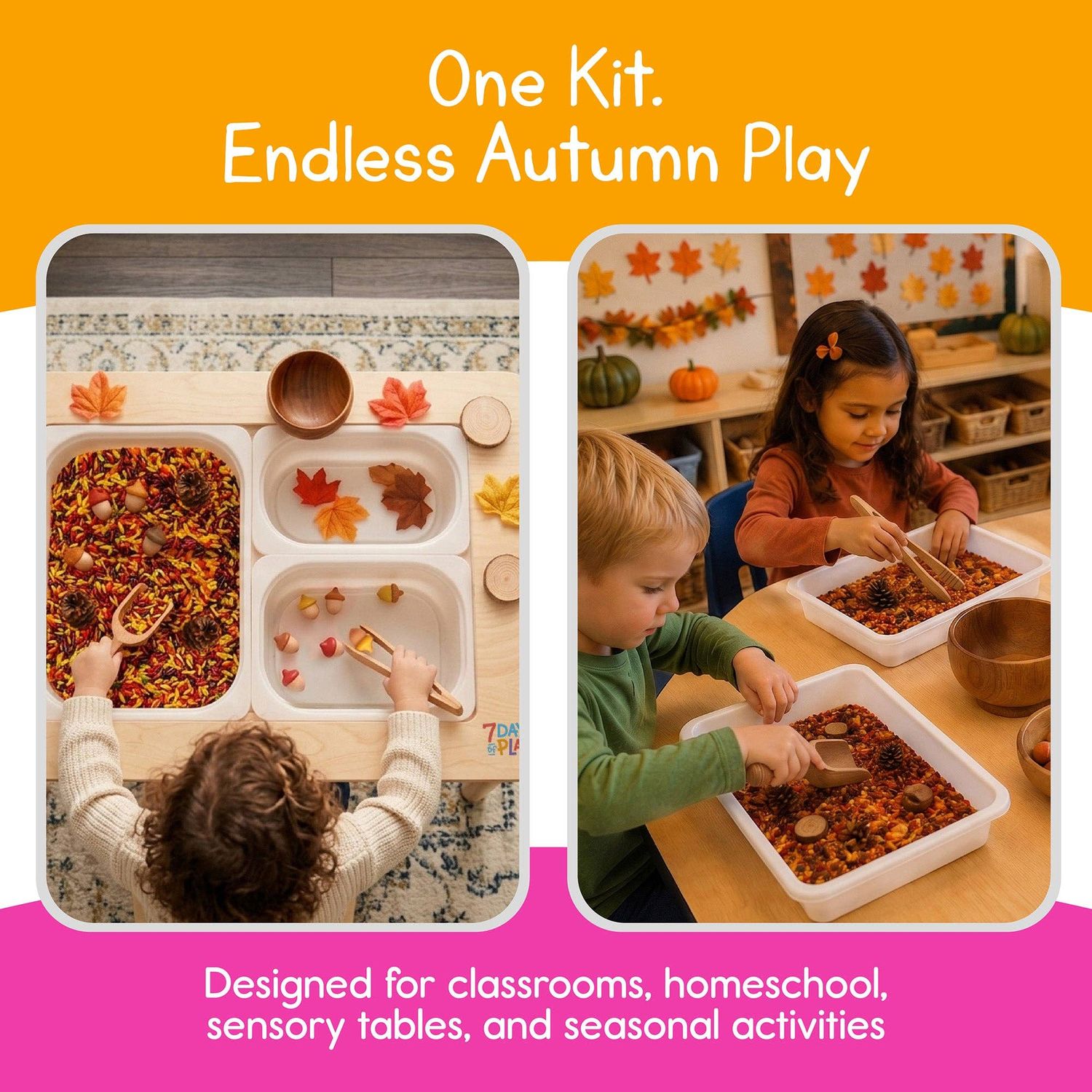 Autumn Sensory Play Kit for Kids - Fall Sensory Bin Filler Sale Was 34.99