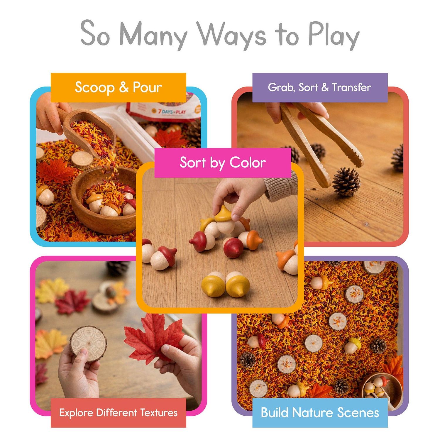 Autumn Sensory Play Kit for Kids - Fall Sensory Bin Filler Sale Was 34.99