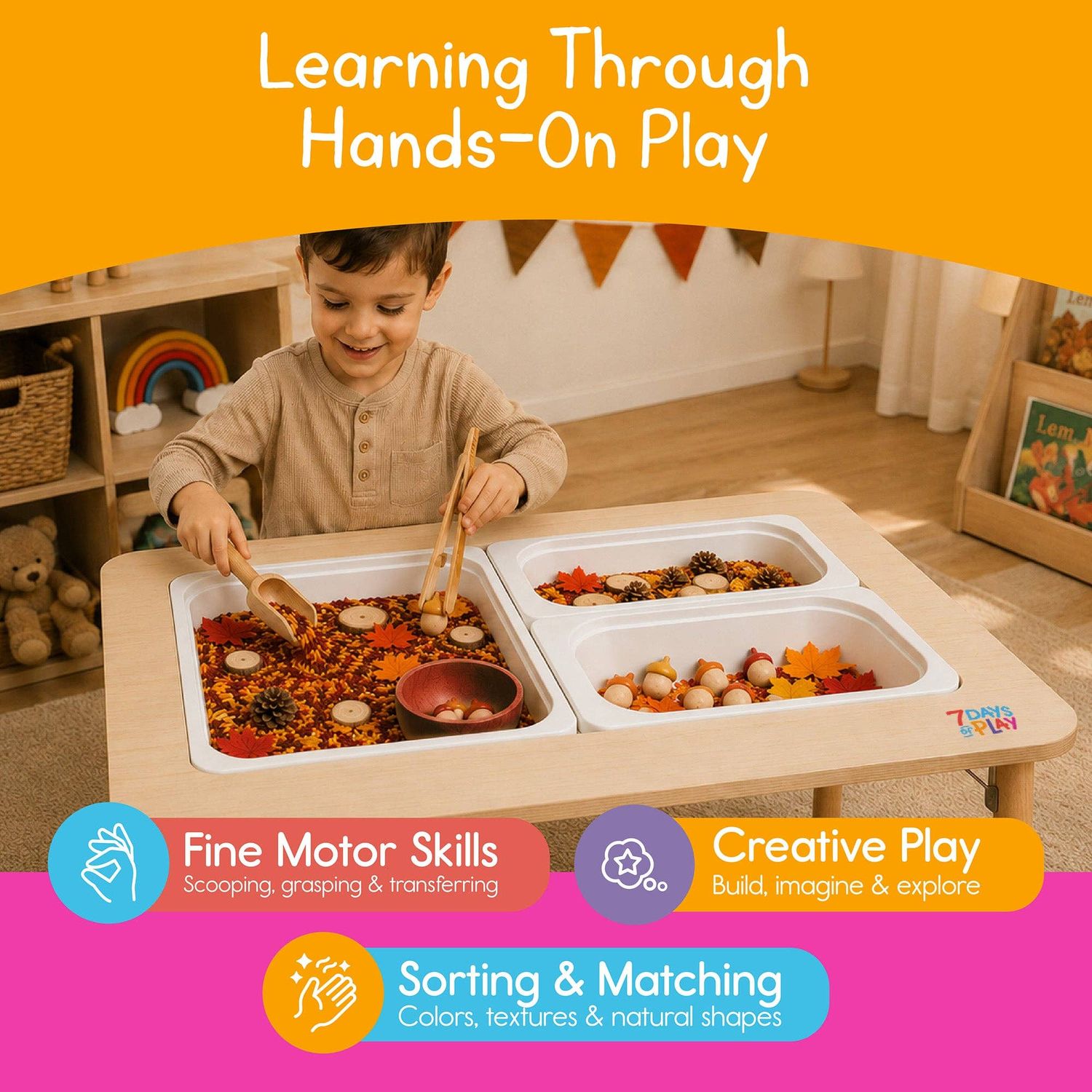 Autumn Sensory Play Kit for Kids - Fall Sensory Bin Filler Sale Was 34.99