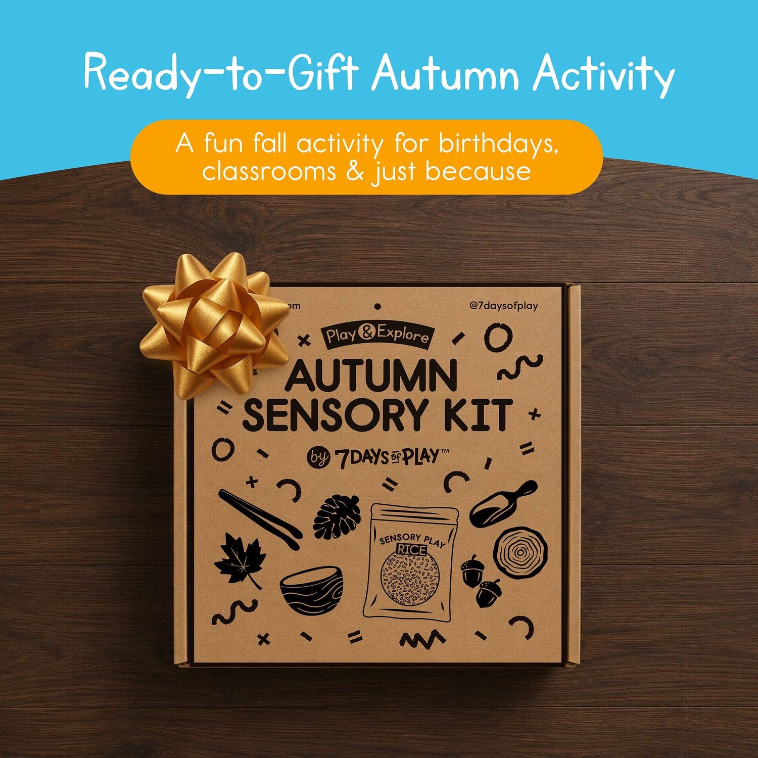 Autumn Sensory Play Kit for Kids - Fall Sensory Bin Filler Sale Was 34.99