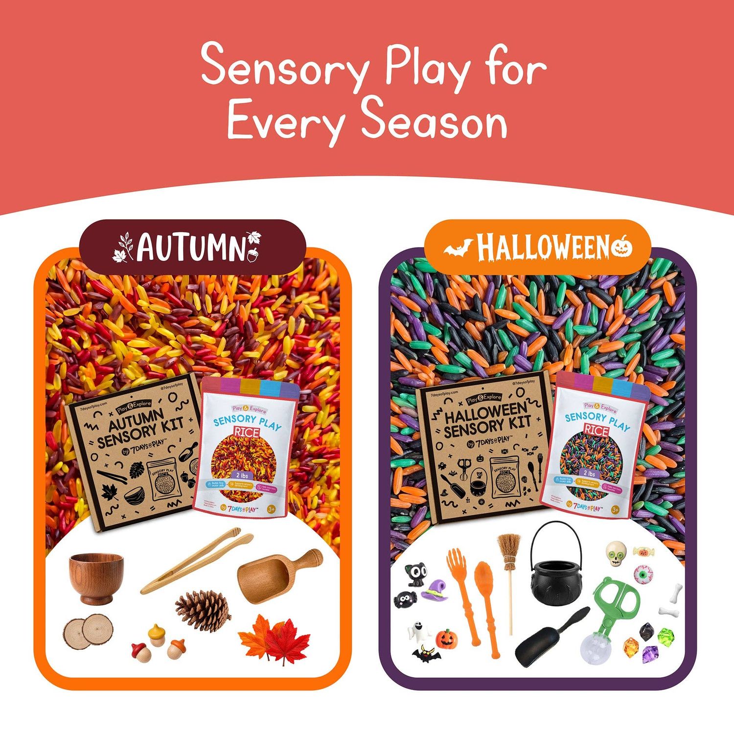 Autumn Sensory Play Kit for Kids - Fall Sensory Bin Filler Sale Was 34.99