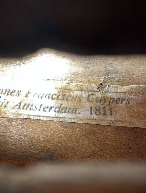 Johannes Franciscus Cupers, Amsterdam c.1811 – Fine Old Dutch Violin Johannes Franciscus Cupers, Amsterdam c.1811 – Fine Old Dutch Violin
