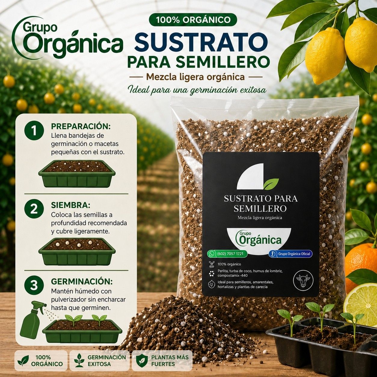 SUSTRATO PARA SEMILLERO