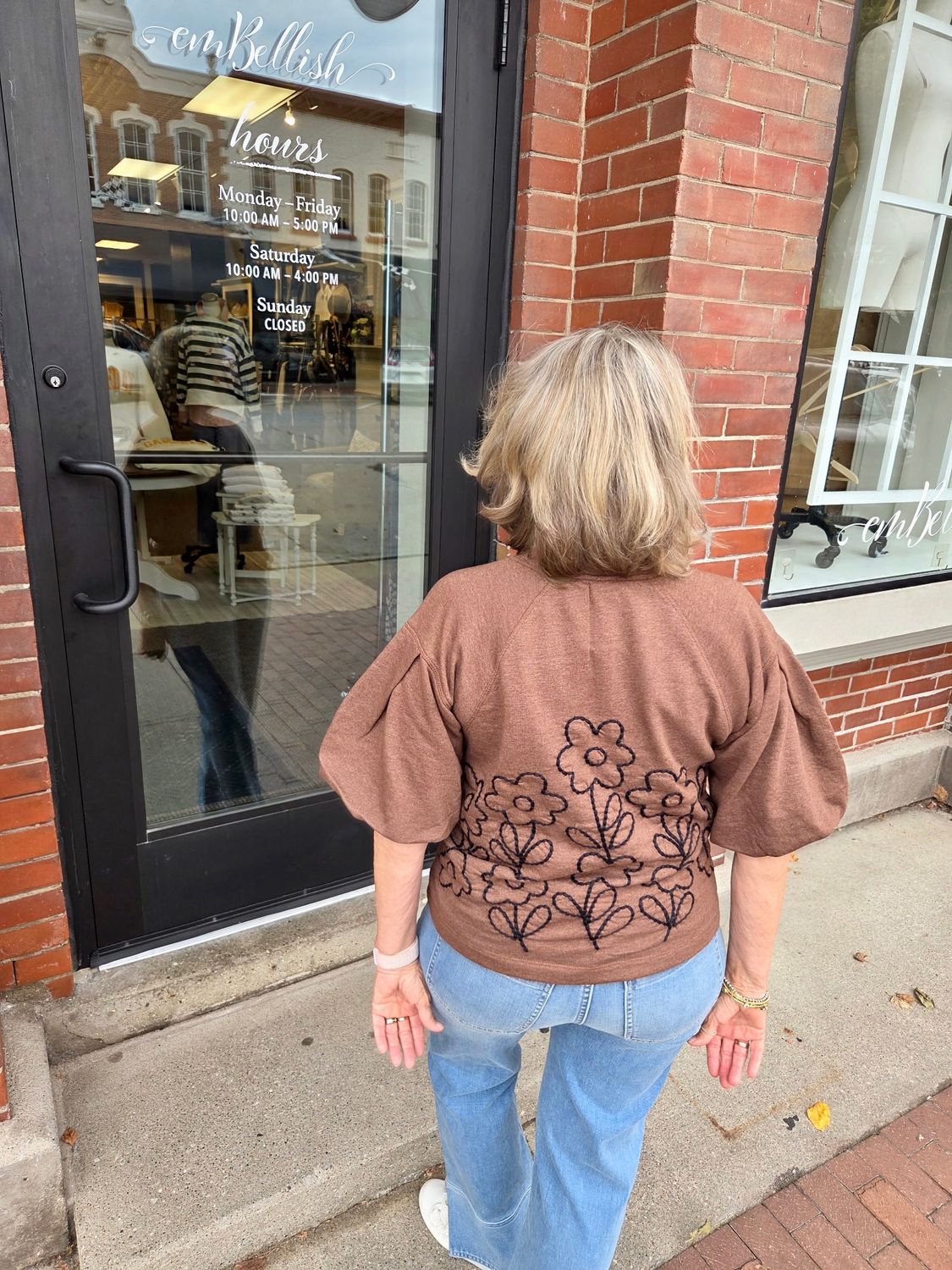 Ivy Jane Short Sleeve Chocolate Sweatshirt