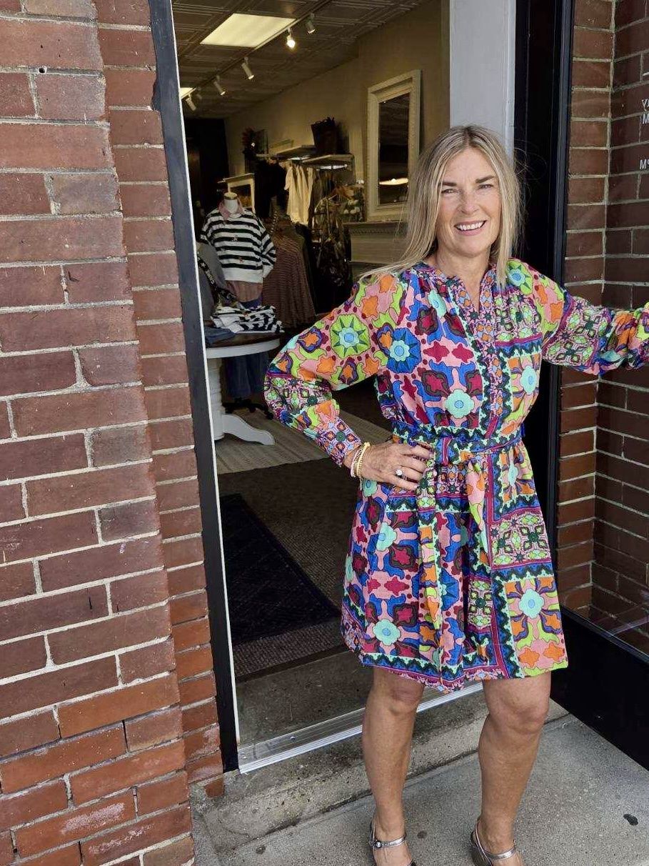 Ivy Jane Popover Patch Print Dress