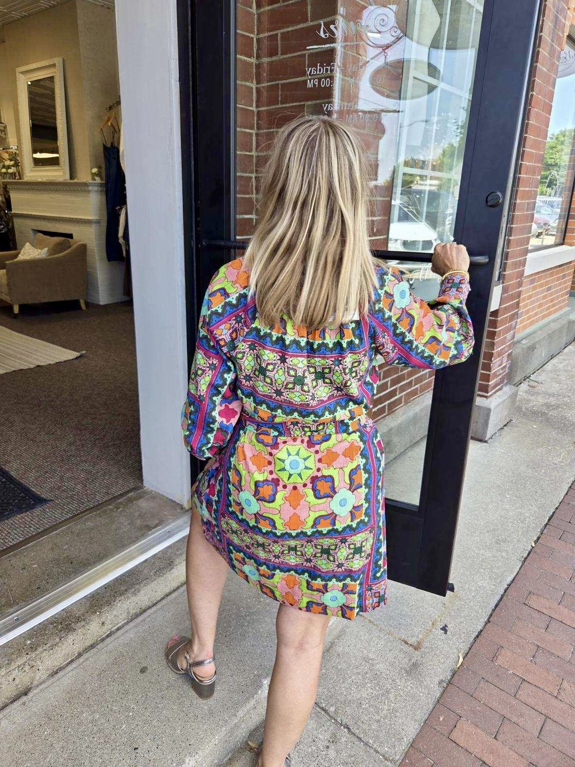 Ivy Jane Popover Patch Print Dress