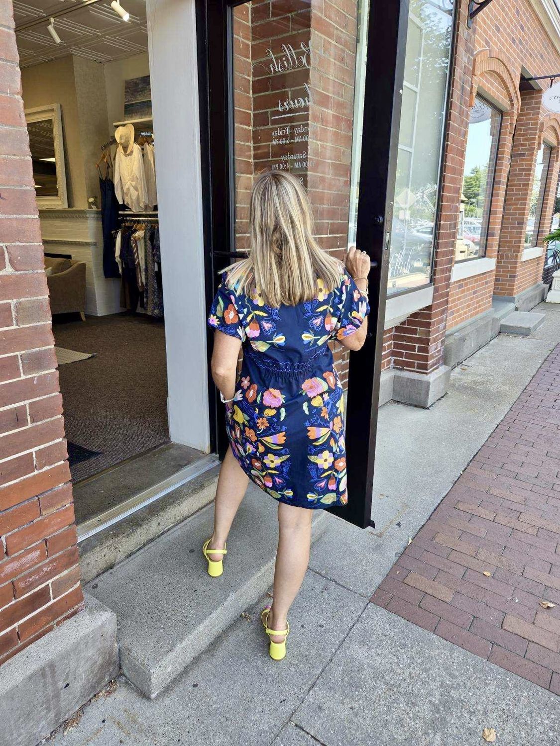 Sister Mary Carlota Navy Floral Dress