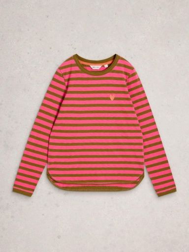 White Stuff Clara Stripe Embroidered Tee