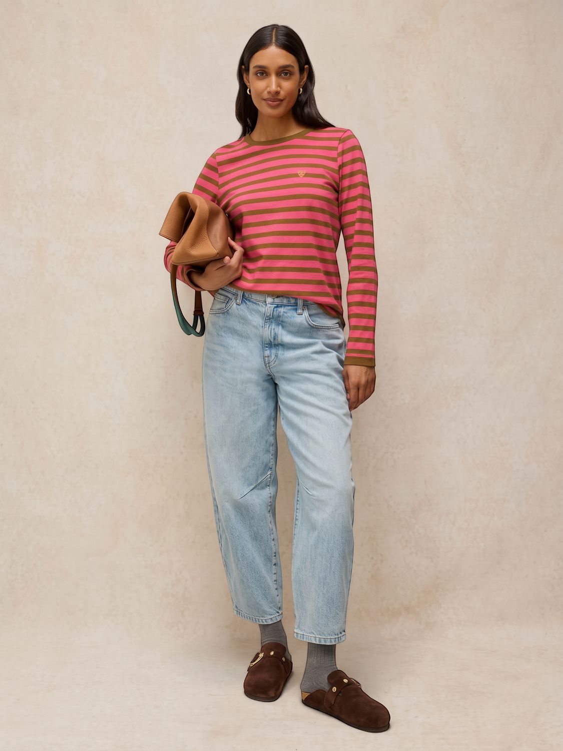 White Stuff Clara Stripe Embroidered Tee