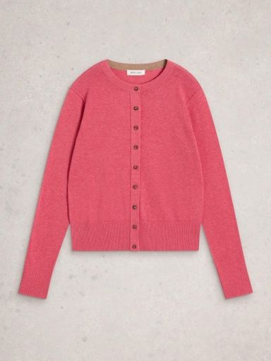 White Stuff Lois Cardi, Pink, Colour: MID PINK, Size: UK 6 US 2