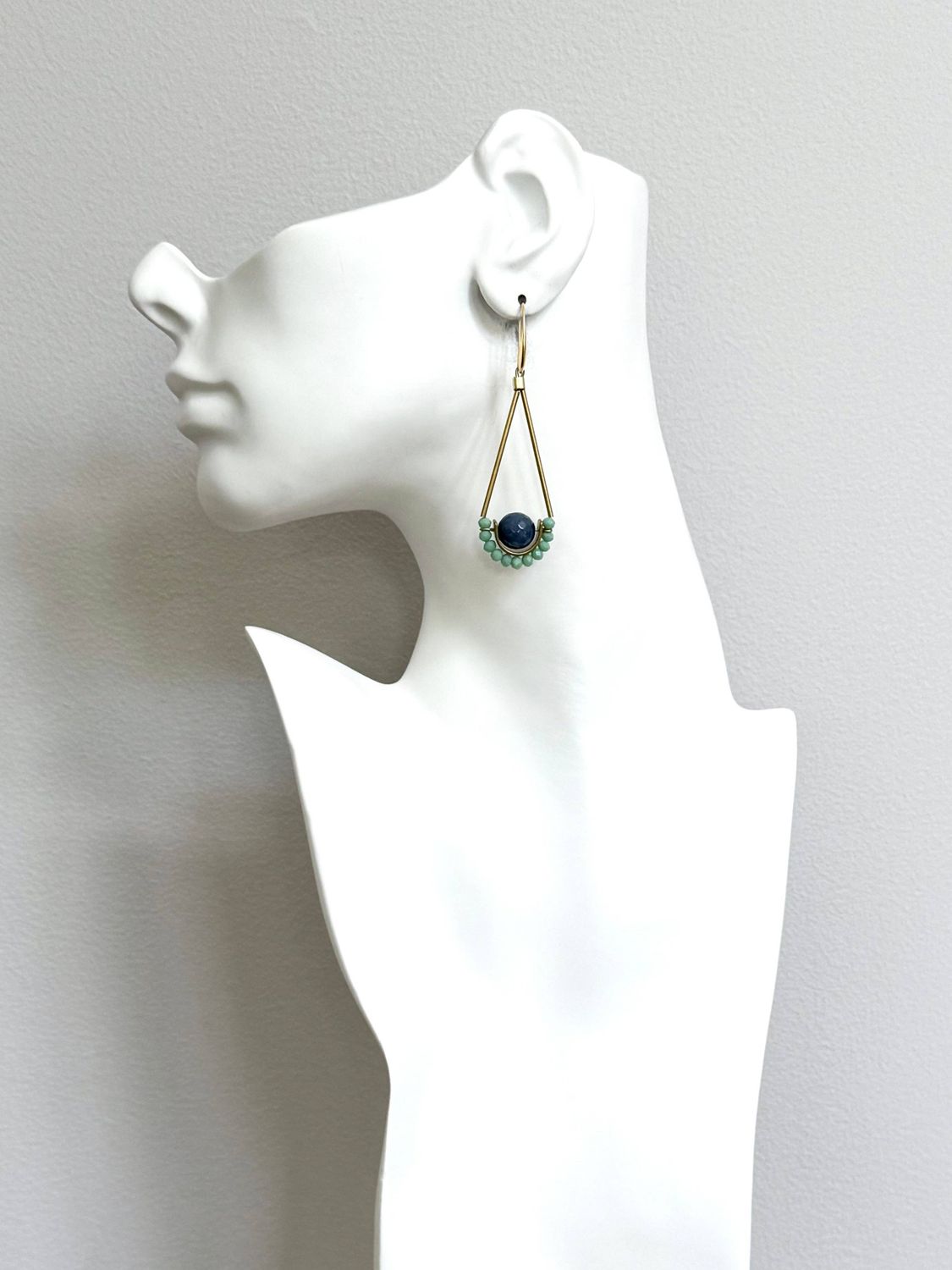 David Aubrey Navy/Mint Earring