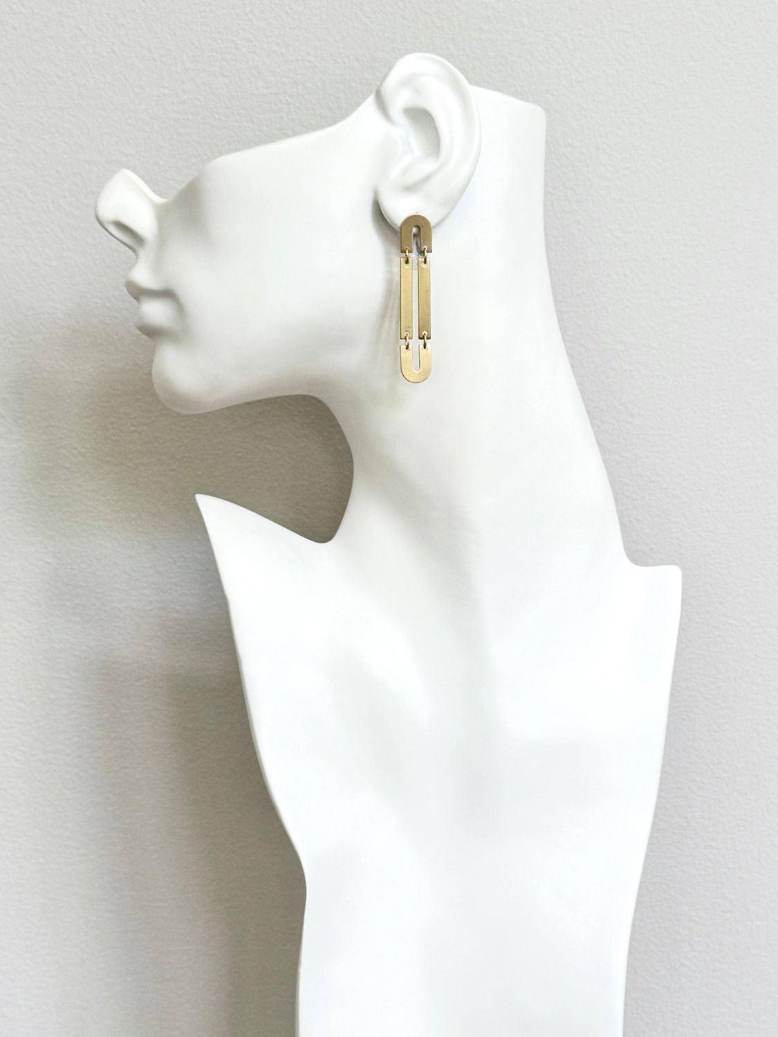 David Aubrey Artdeco Brass Earrings