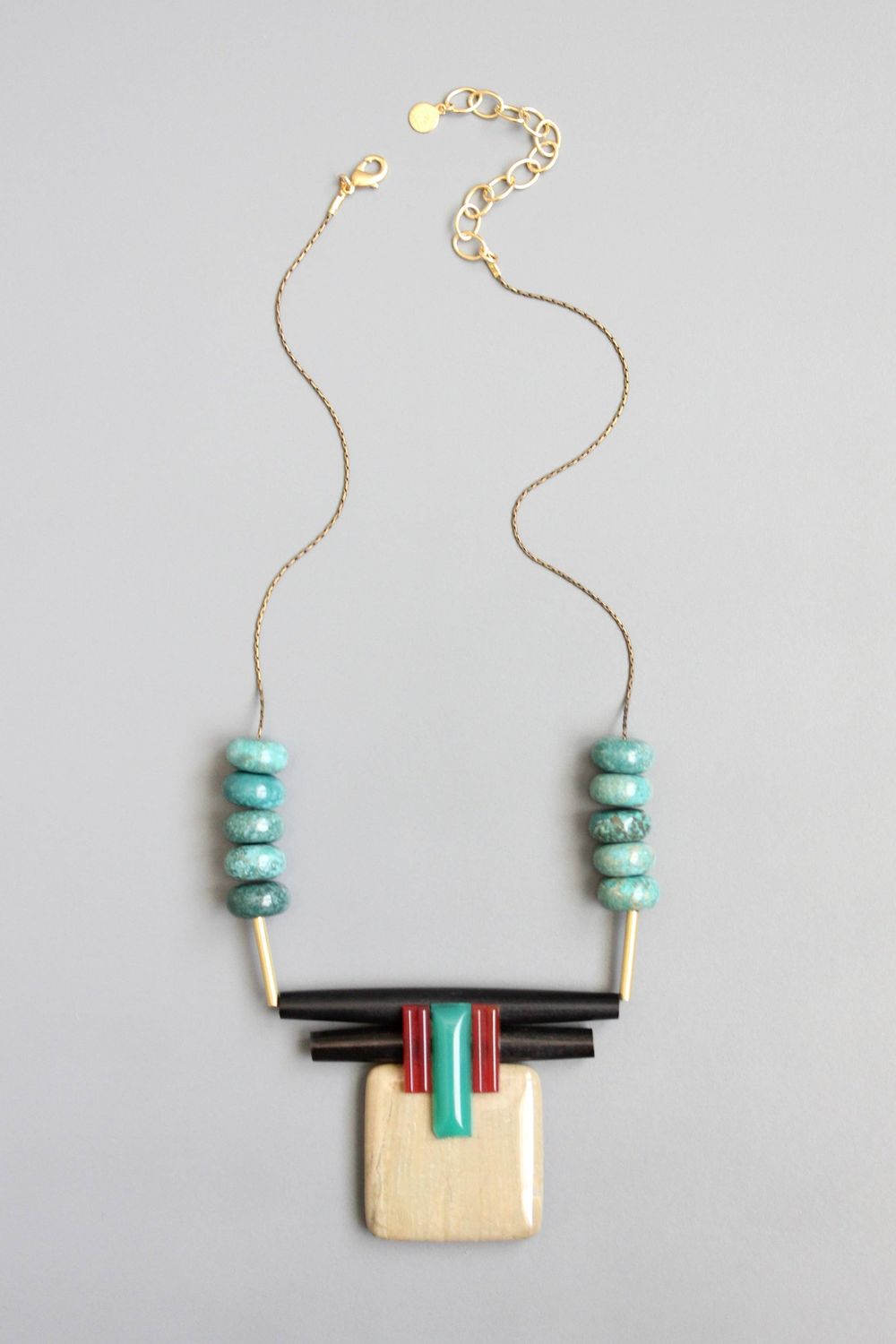 David Aubrey SW Artdeco Jasper Necklace