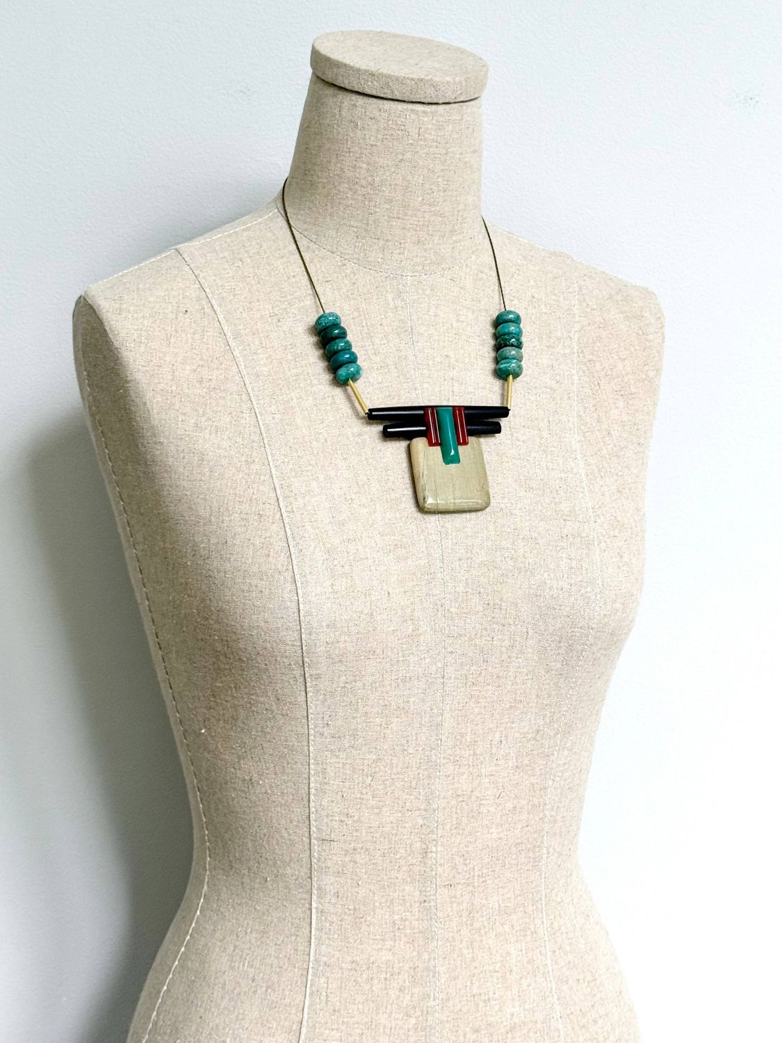 David Aubrey SW Artdeco Jasper Necklace