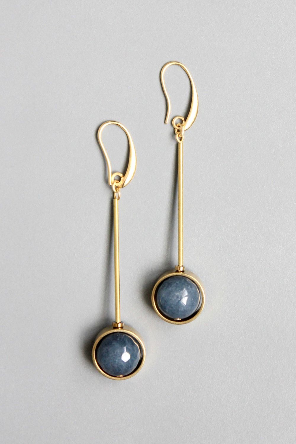 David Aubrey Navy Geometric Earring