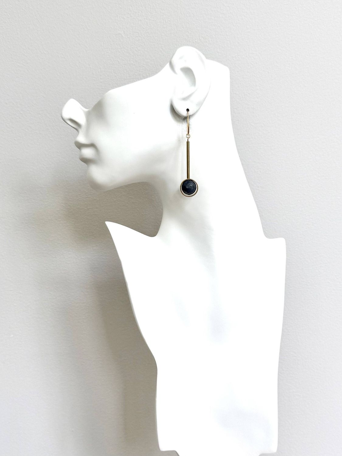 David Aubrey Navy Geometric Earring