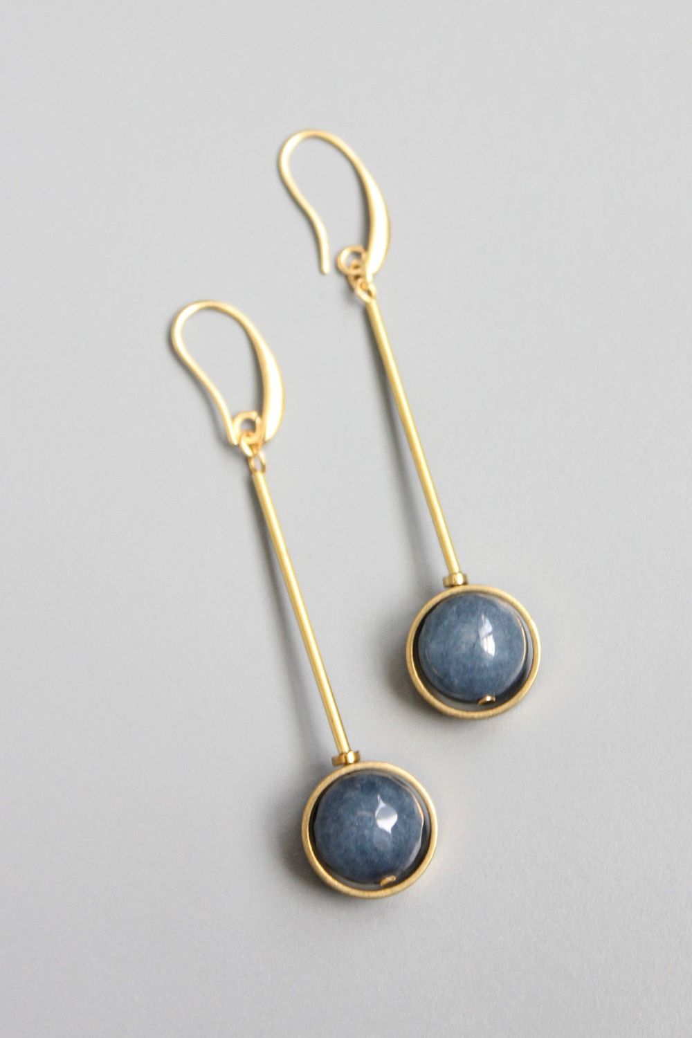 David Aubrey Navy Geometric Earring