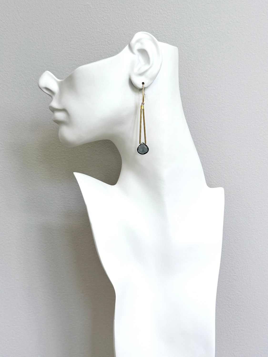 David Aubrey London Blue Topaz Tube Earring
