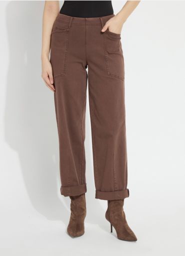 Lysse Penelope Cuffed Denim, Colour: antique wash cocoa, Size: XS