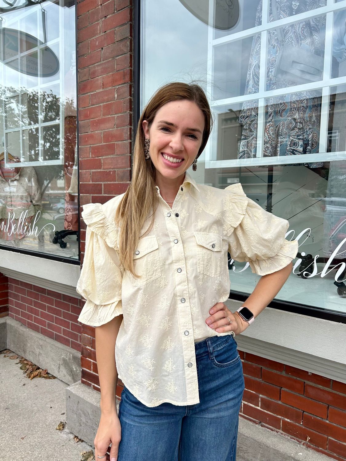 Sister Mary Annie Embroidered Western Shirt