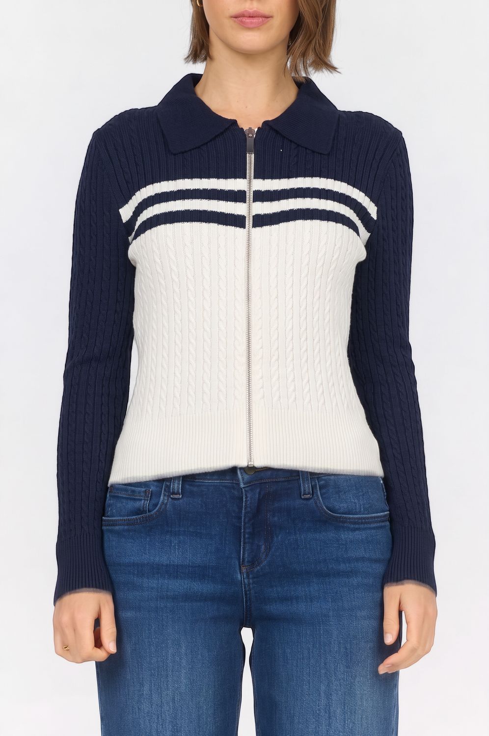 Dear John Nola Zip Up Sweater