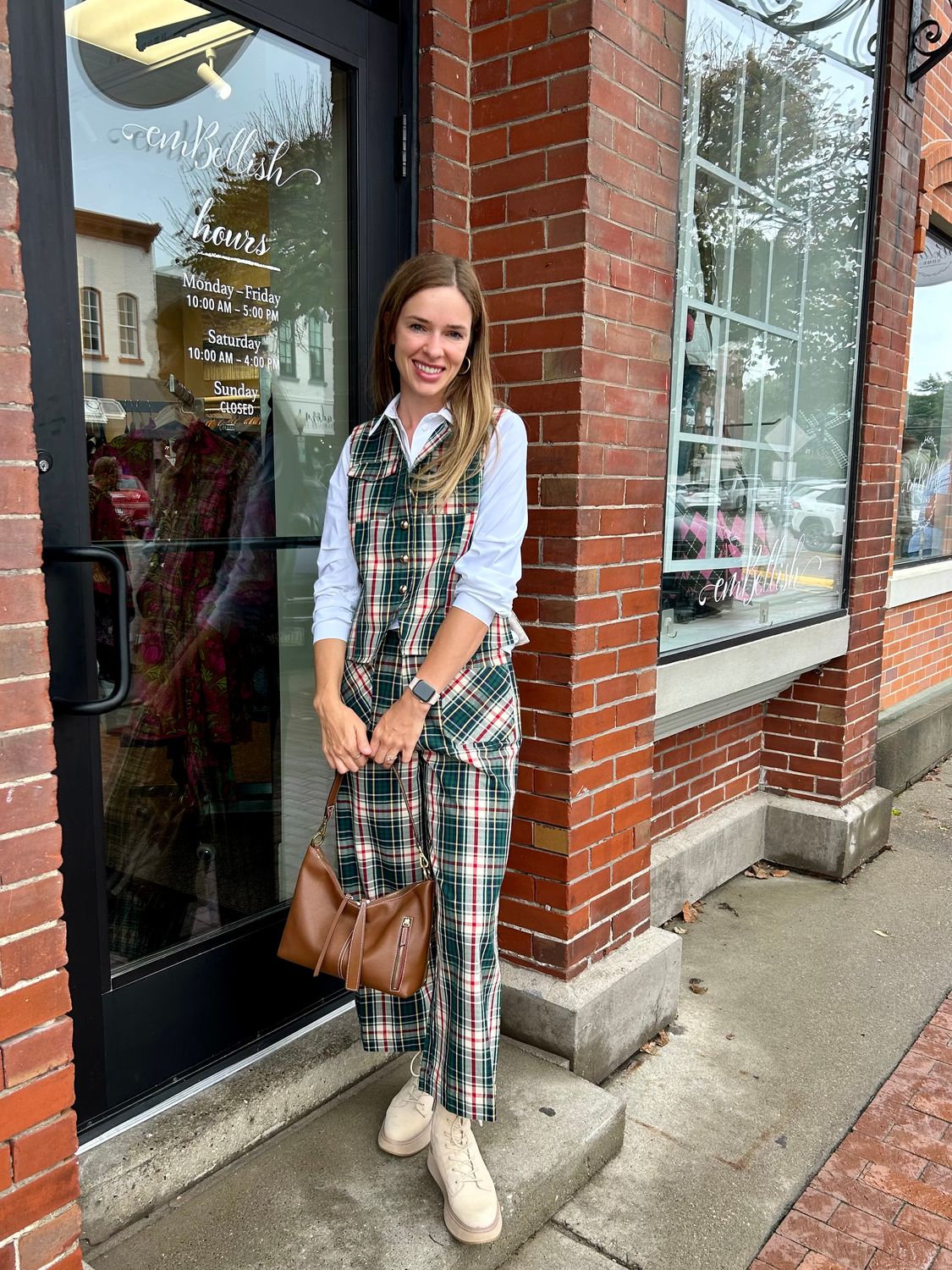 Ivy Jane Tartan Plaid Vest, Hunter