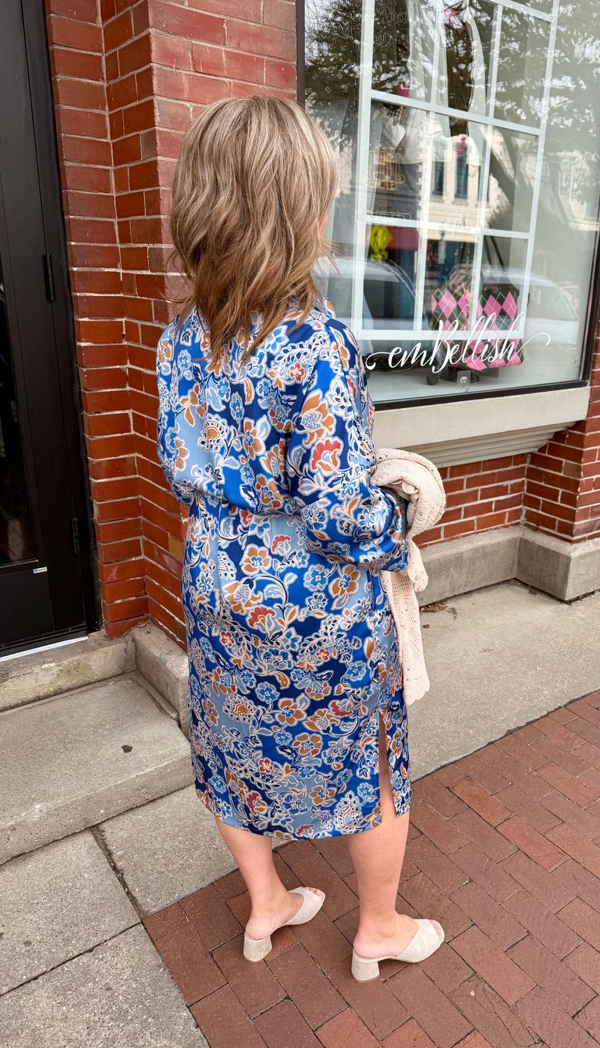 Uncle Frank Satin Floral Dress