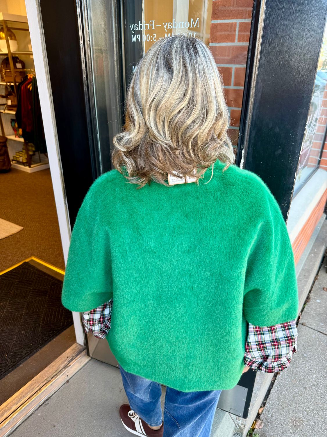 Ivy Jane Faux Fur Capelet, Pine