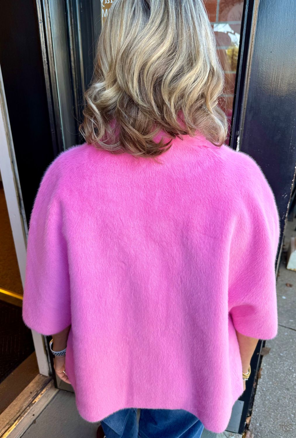 Ivy Jane Faux Fur Capelet, Pink