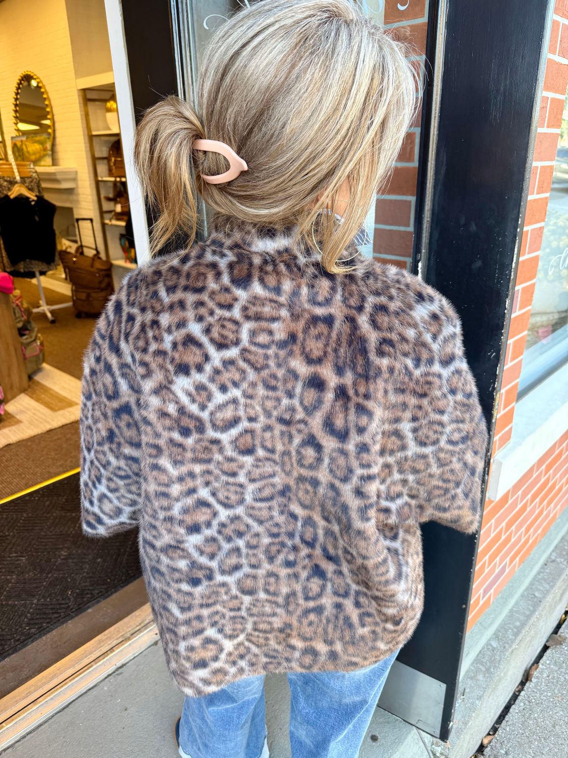 Ivy Jane Faux Fur Capelet, Leopard