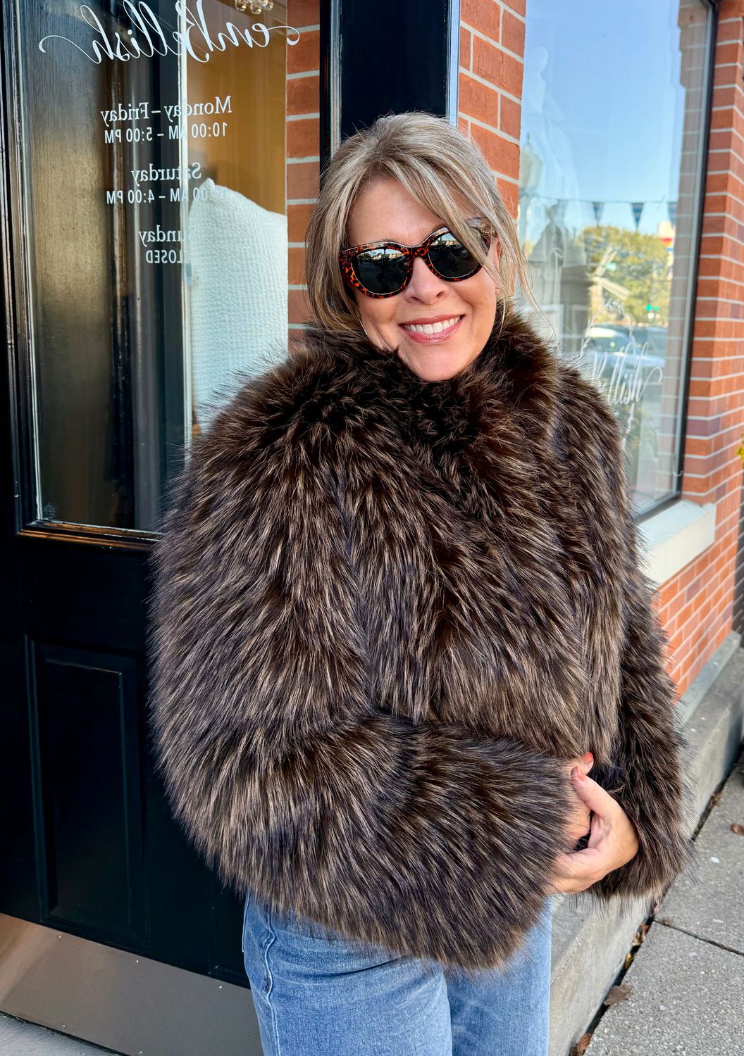 Ivy Jane Rock Star Faux Fur Jacket