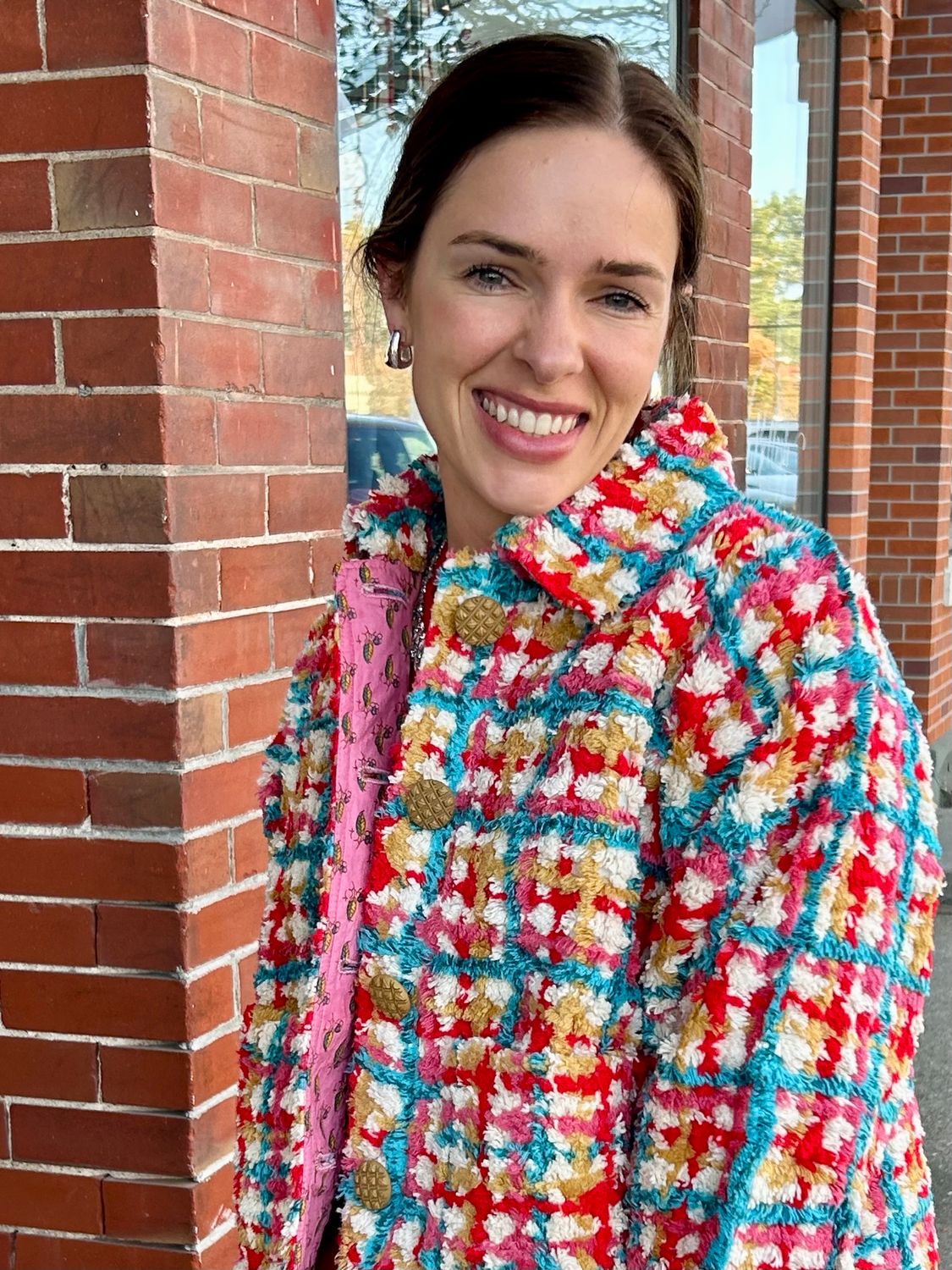 Ivy Jane Plaid Shag Jacket