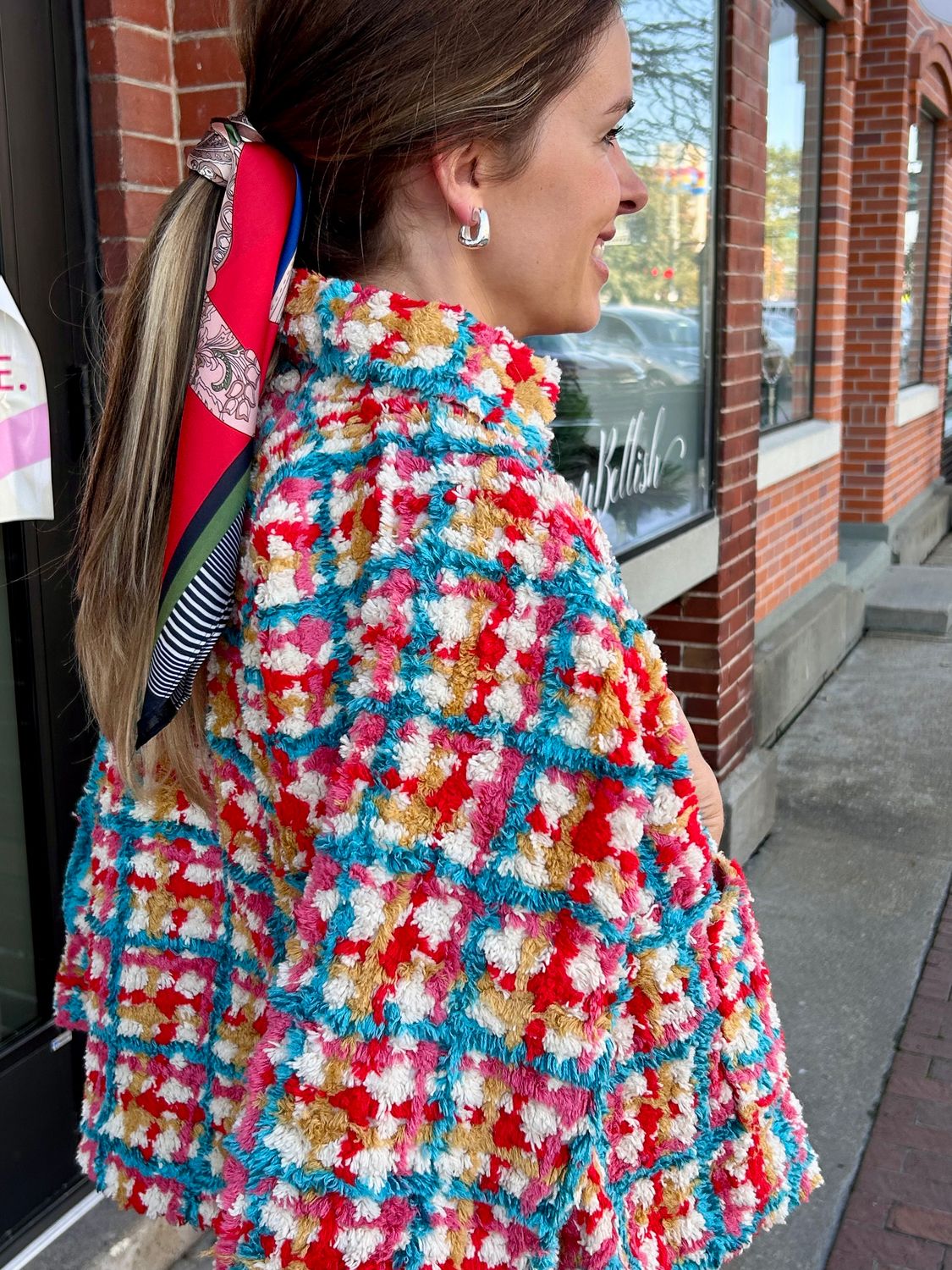 Ivy Jane Plaid Shag Jacket