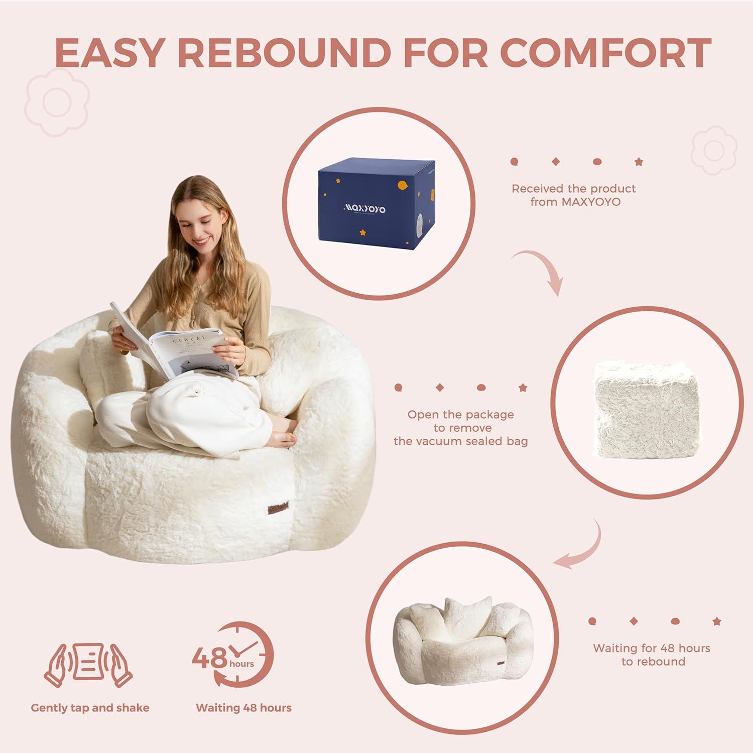 Cozy Floral Bean Bag Chair